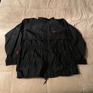 Vintage Men's XL Showtime Black Full Zip Long Sleeve Windbreaker